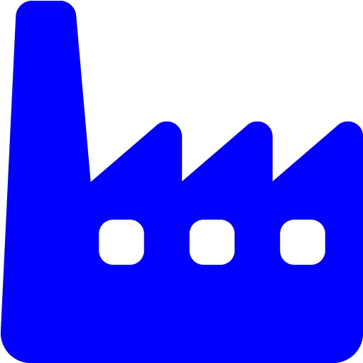  Blue Factory 2 Icon Free Blue Factory Icons Png Production Line Icon