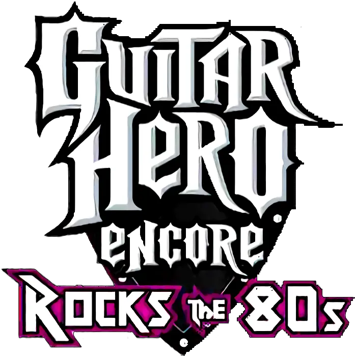  Rocks The 80s Guitar Hero Rocks The 80s Logo Png Guitar Hero Logo