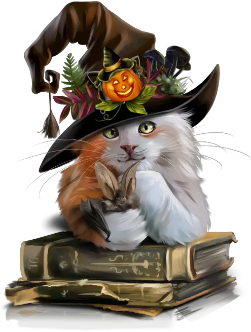  Tubes Halloween Maléfices Sorcières Sort Png Warlock Cat Halloween Warlock Art Halloween Cat Png