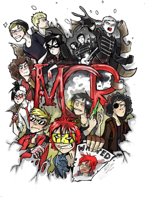  Anime My Chemical Romance Transparent My Chemical Romance Eras Art Png My Chemical Romance Transparent