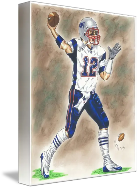  Tom Brady By Bob Downer Realistic Tom Brady Drawing Png Tom Brady Png