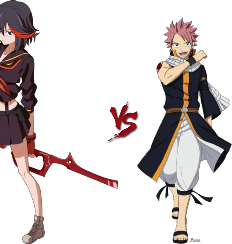  Round One Fight Ryuko Matoi Vs Natsu Dragneel Kill La Kill Png Ryuko Matoi Png