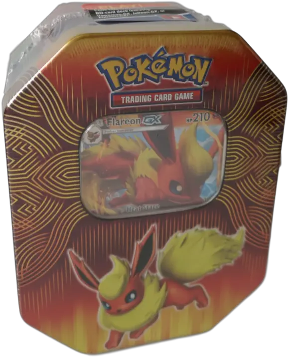  Pokemon Elemental Power Flareon Spring Tin 2019 Flareon Elemental Power Tin Png Flareon Png