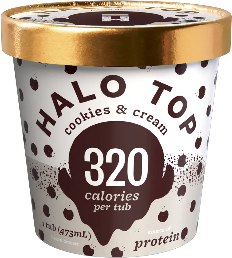  Dairy Flavours U2014 Halo Top Au Halo Top Cookies Cream 473ml Png Cream Png