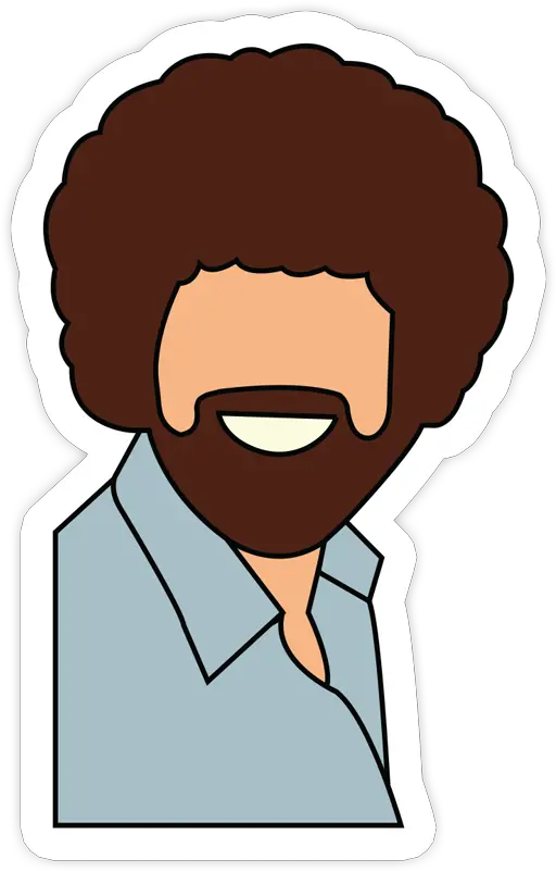  Bob Ross Sticker Clipart Bob Ross Cartoon Png Bob Ross Png