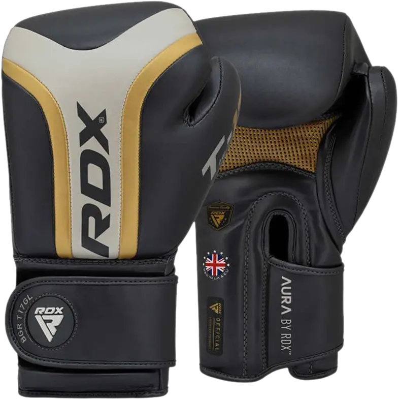  Rdx T17 Aura Nova Tech Boxing Sparring Gloves Pearl Black Boxing Glove Png Boxing Glove Logo