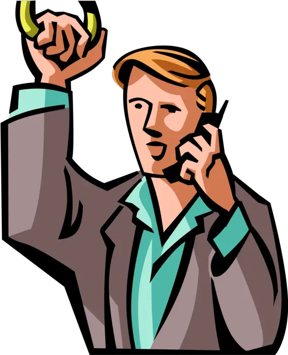  Commuter Vector Image Talking On A Cell Phone Png Cell Phone Vector Png