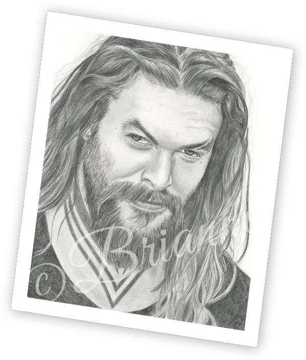  Briannau0027s Art Jason Momoa 11x14 U2013 The Truth About Cancer Hair Design Png Jason Momoa Png