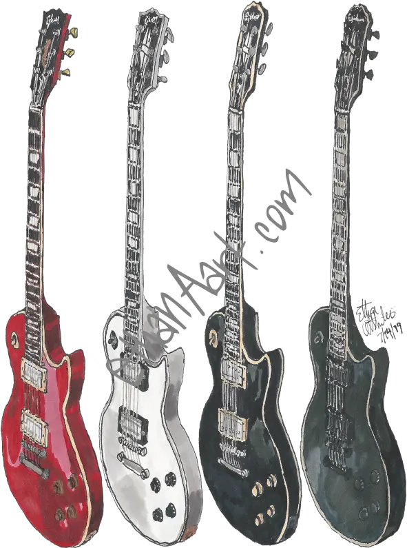  Jack Fowleru0027s Gibson And Epiphone Les Paul Guitars Ethan Still Life Photography Png Gibson Guitar Logo