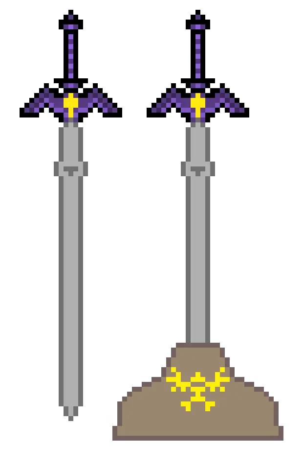  Master Sword Pixel Art Pixel Master Sword Png Master Sword Png