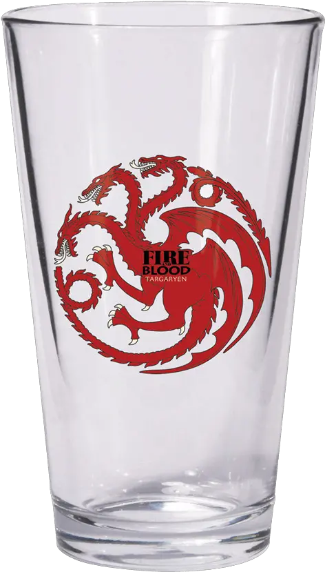  Thrones Targaryen Sigil Pint Glass Targaryen Game Of Thrones House Logos Png Targaryen Sigil Png