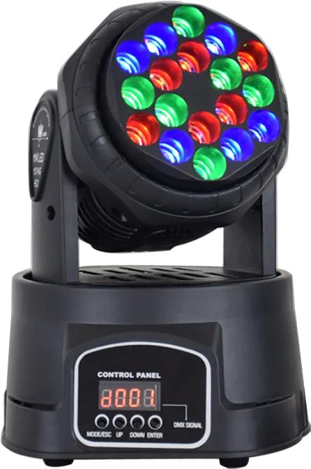  18x3w Rgb Led Mini Beam Moving Head Lights China Light For Gadget Png Stage Lighting Png