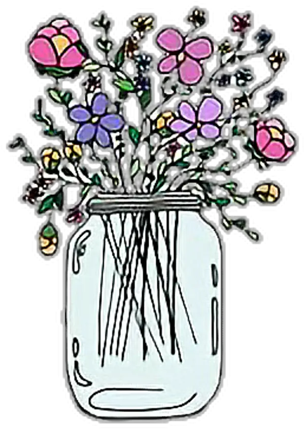  Flowers Tumblr Stickers Sticker Mason Jar With Flowers Mason Jar With Flowers Sticker Png Flowers Transparent Tumblr