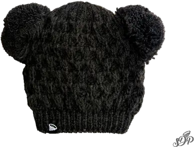  Winter Hat With Two Pompoms Knit Cap Png Winter Hat Png