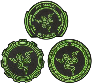  Razer Embroidery Patch Packet Patches Circle Png Razer Logo Transparent