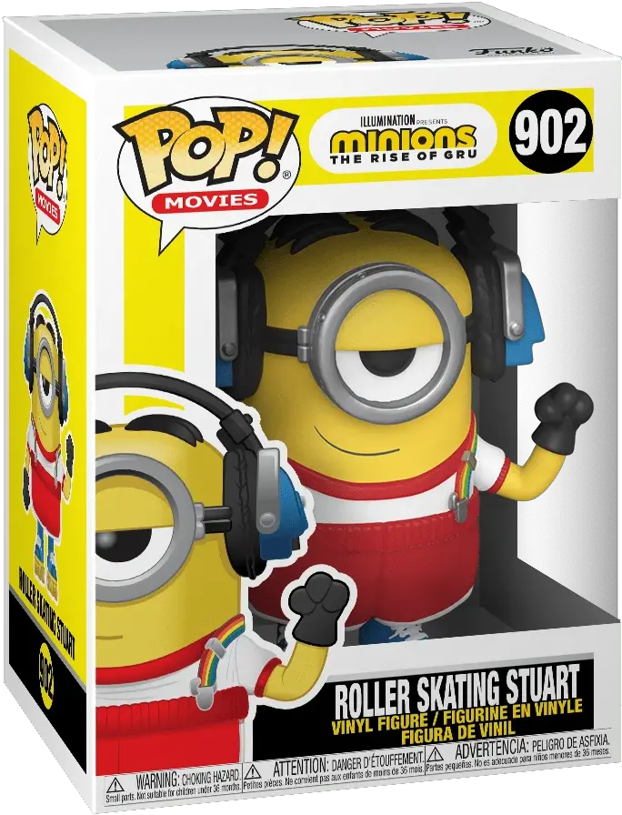  Pop Movies Minions 2 Roller Skating Stuart Funko Pop Minions Png Gru Transparent