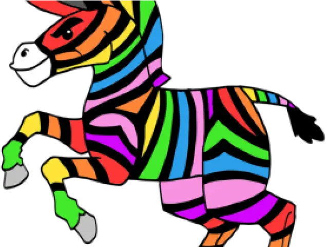  Zebra Clipart Rainbow Png Download Full Size Clip Art Zebra Png