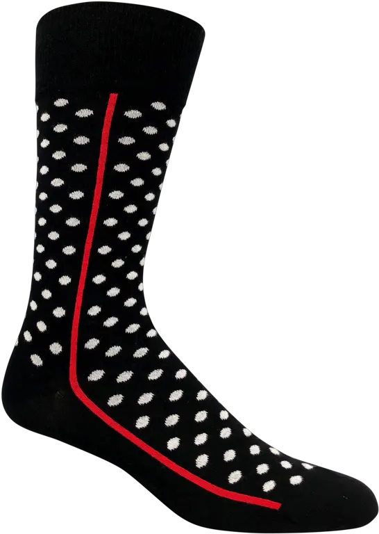  Menu0027s Dress Socks Polka Dots Red Line Black Mens Red Dress Socks Png Polka Dot Png