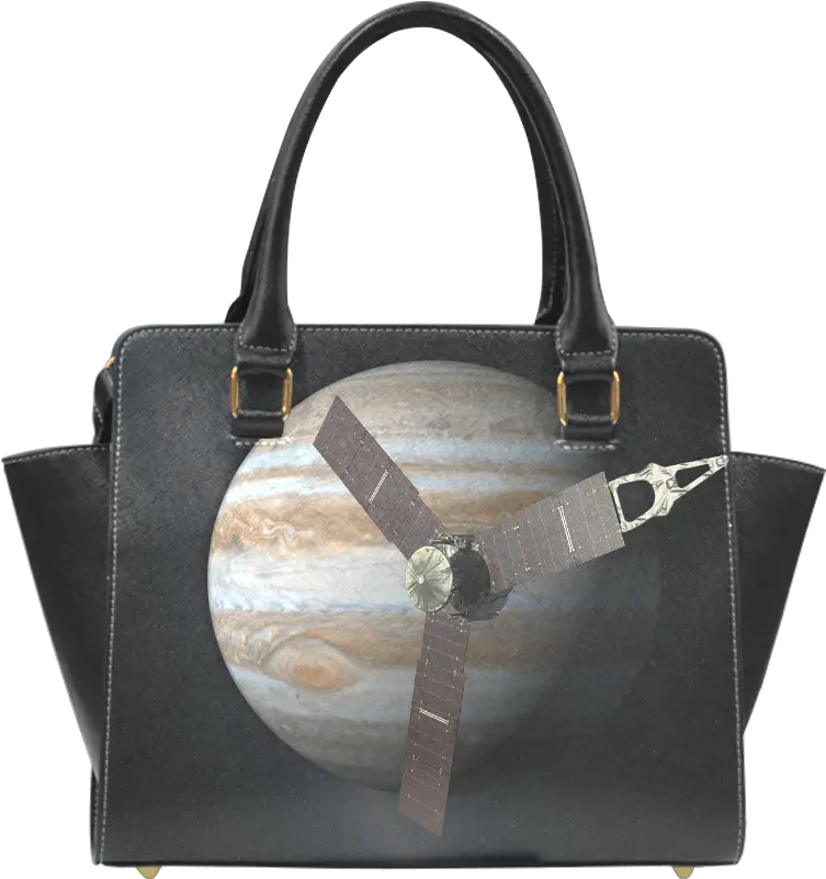  Juno Mission Background Printed Leather Designer Handbags Space Probe That Studied Jupiter Png Jupiter Transparent Background