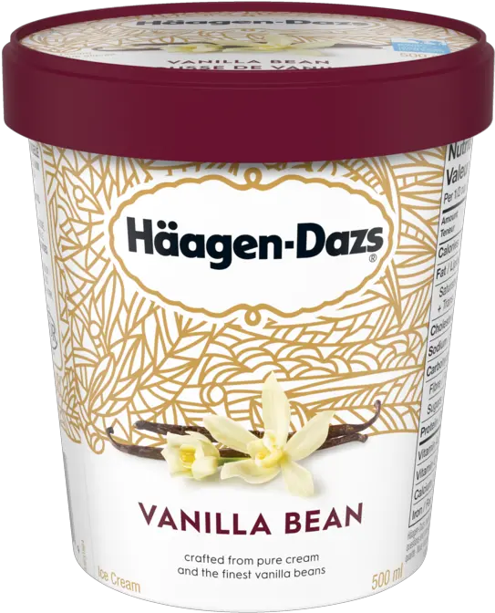  Vanilla Bean Ice Cream Haagen Dazs White Chocolate Raspberry Truffle Png Vanilla Bean Png