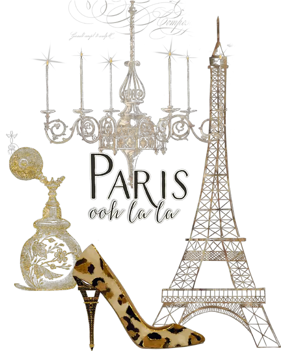  Paris Ooh La La Fashion Eiffel Tower Chandelier Perfume Bottle Throw Pillow Eiffel Tower Fashion Painting Png Eiffel Tower Transparent Background