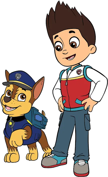  Paw Patrol Clip Art Cartoon Ryder And Chase Paw Patrol Png Paw Patrol Chase Png