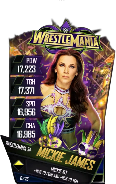  Mickie James Wwe Supercard Season 3 Debut Wwe Wwe Supercard Cards Wrestlemania 34 Png Mickie James Png