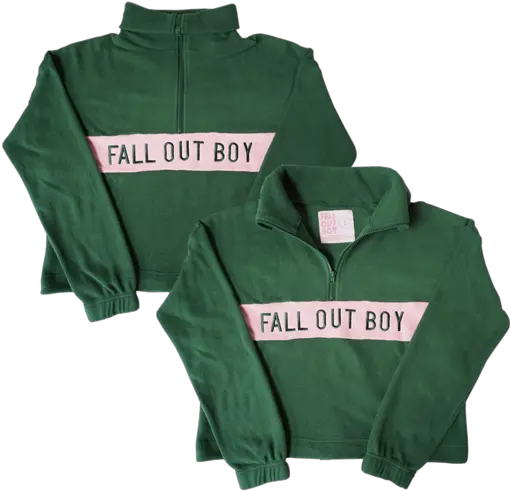  Green Fleece Pullover Fall Out Boy Long Sleeve Png Fall Out Boy Transparent