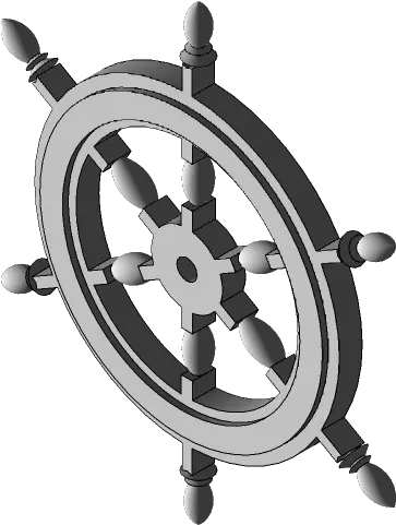  Pirate Ship Wheel 3d Cad Model Library Grabcad Solid Png Machine Wheel Icon