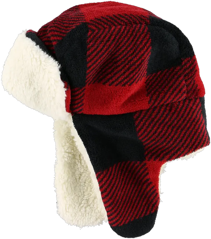  Red Plaid Bomber Hat Super Soft Ma Png Ushanka