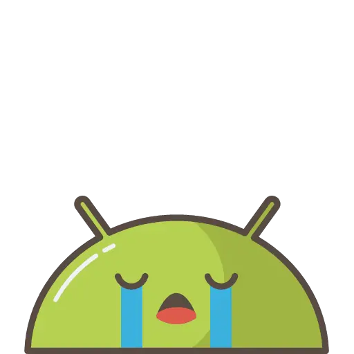  Robot Mobile Emoji Sad Android Robot Sleeping Png Tear Emoji Png