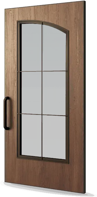  Sl 19 Rustic Wood Grain Frpaluminum Hybrid Door Solid Png Wood Door Png