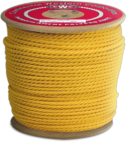  Cwc 3 Strand Polypropylene Rope 316 X 600u0027 Yellow Rope Png Rope Transparent