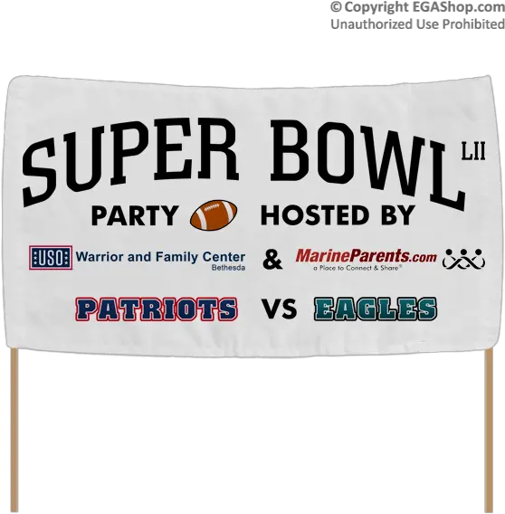  Download Com Warrior Support Team Super Bowl Party Banner Png