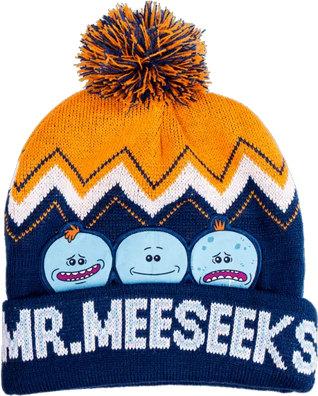  Rick And Morty Mr Meeseeks Many Faces Beanie Beanie Png Mr Meeseeks Png