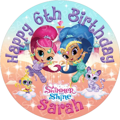  Shine Cup Cake Toppers Shimmer And Shine Png Shimmer Png