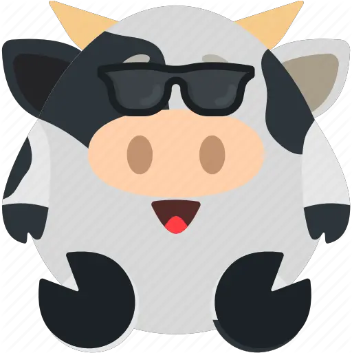  Cool Cow Emoji Emoticon Emotion Icon Pig Shocked Png Cow Emoji Png