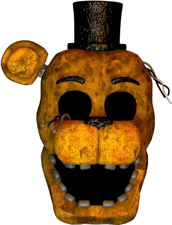  Freetoedit Withered Golden Freddy Head Fnaf 2 Golden Freddy Head Png Head Png