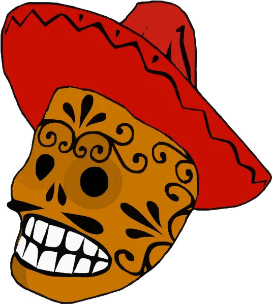  Download Clipart Skull Borders Mexicn Clipart Png Mexican Skull Png