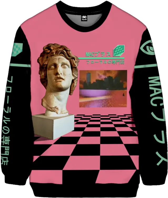  Vaporwave U0026 Aesthetic Clothing Macintosh Plus Sweatshirt Terrazza Mascagni Png Vapor Wave Png