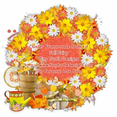  Download Fall Fairy Cluster Frame Sunflower Png Image With Sunflower Fall Frame Png