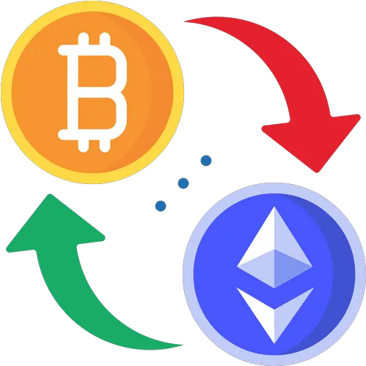  Bitcoin To Etherium Conversion Icon Of Flat Style Emblem Png Bitcoin Logos