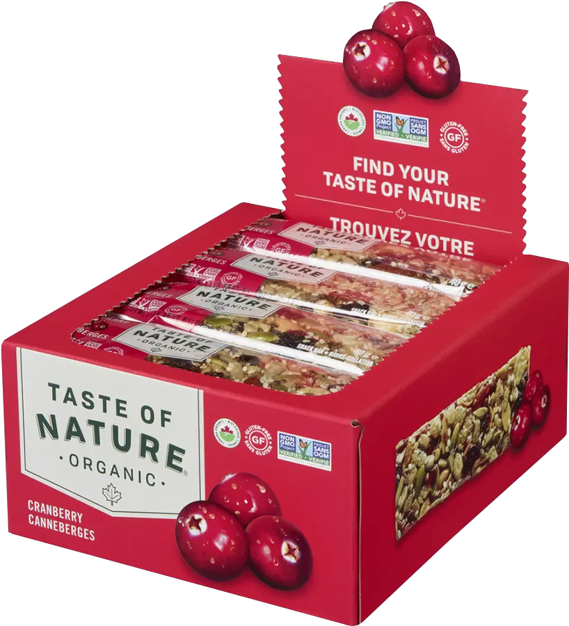  Organic Cranberry Taste Of Nature Organic Cranberry Bar 40g Png Cranberry Icon