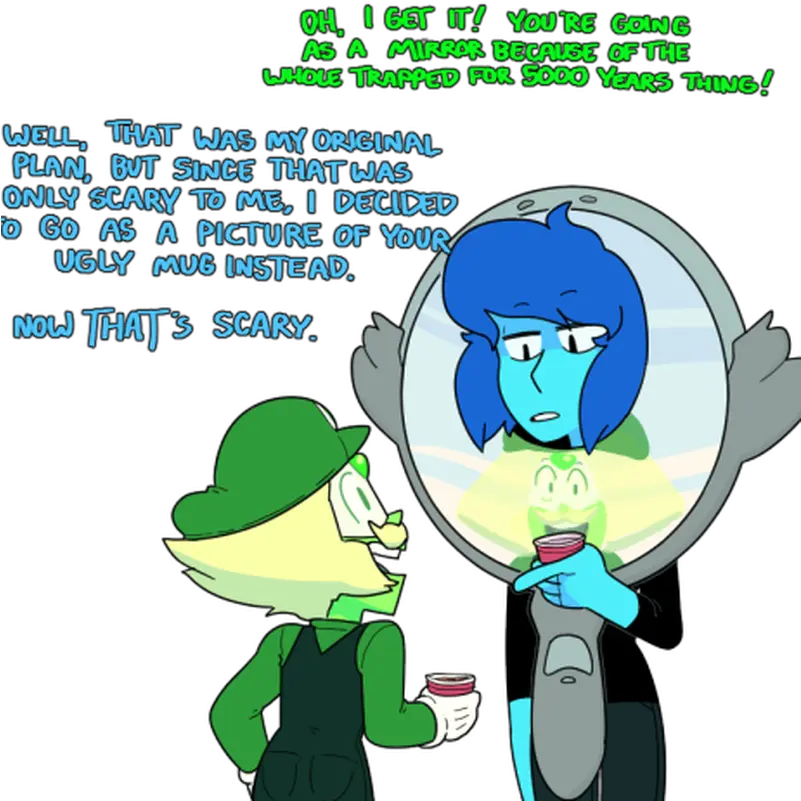  Her Physical Costume Was That Of A Mirror But Spiritually Su Peridot X Bismuth Png Steven Universe Peridot Icon