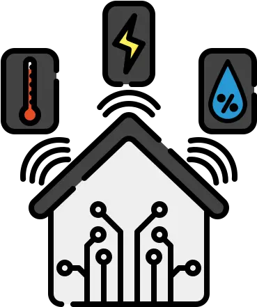  Monitoring Smart Home Humidity Thermal Electricity Free Language Png Smart Home Icon