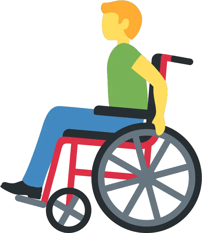  Man In Manual Wheelchair Emoji Clipart Free Download Man On Manual Wheelchair Png Wheel Chair Png