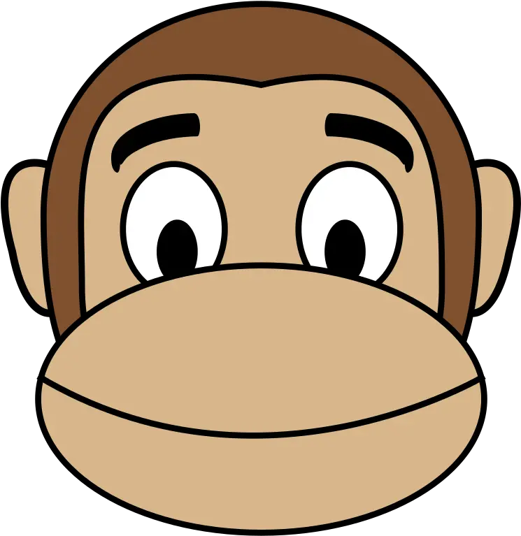  Monkey Rounded Face Png Svg Clip Art For Web Download Dibujo Cabeza De Mono Monkey Icon Png