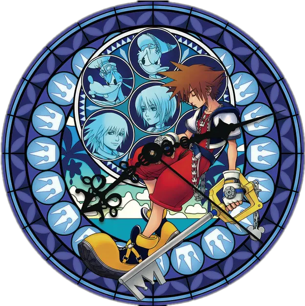  Kingdomhearts Disney Anime Game Kingdom Hearts Stained Glass From Kingdom Hearts Gane Png Kingdom Hearts Transparent