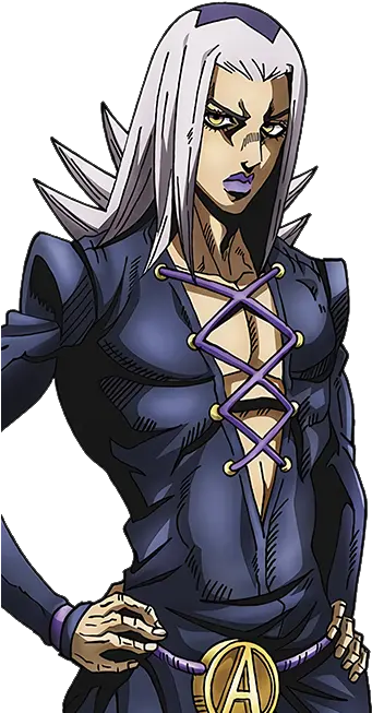  Jojos Bizarre Encyclopedia Massimo Volpe Purple Haze Feedback Png Giorno Hair Png