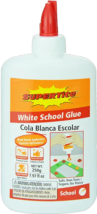  Ref 1026 White School Glue 250g Comb Cap Bottle Supertite Cola Supertite Png Glue Png